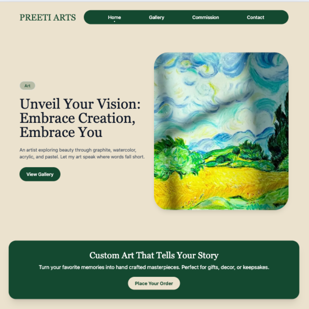 Art Portfolio Website by Manoj Shrestha - Next.js TypeScript Tailwind CSS project