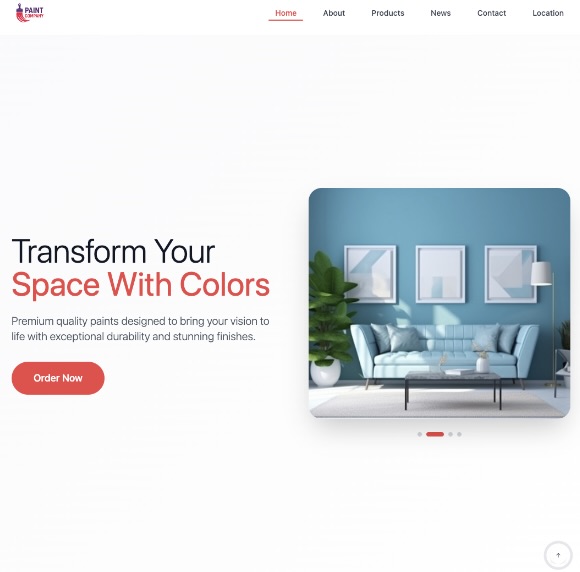 Paint Company Website by Manoj Shrestha - React Tailwind CSS FastAPI project